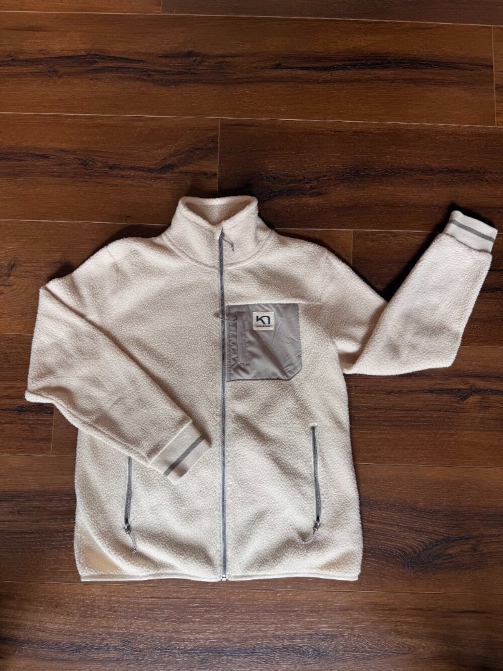 Kari Traa Large White Rothe Midlayer Fleece